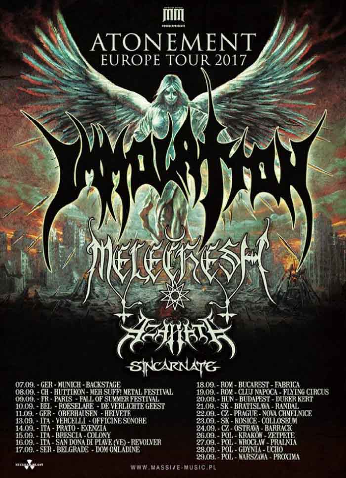 Death Metal Underground » Immolation Announce Fall 2017 European Tour Dates