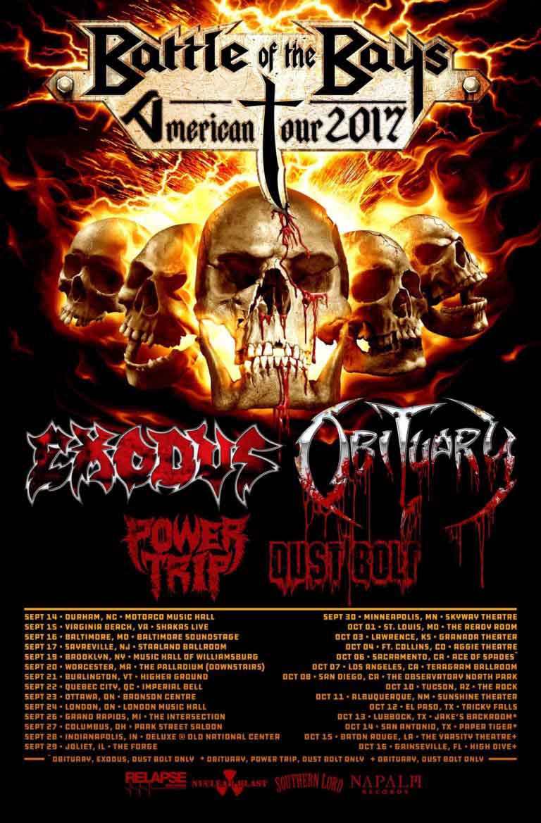 Death Metal Underground » Obituary & Exodus 2017 Tour Dates